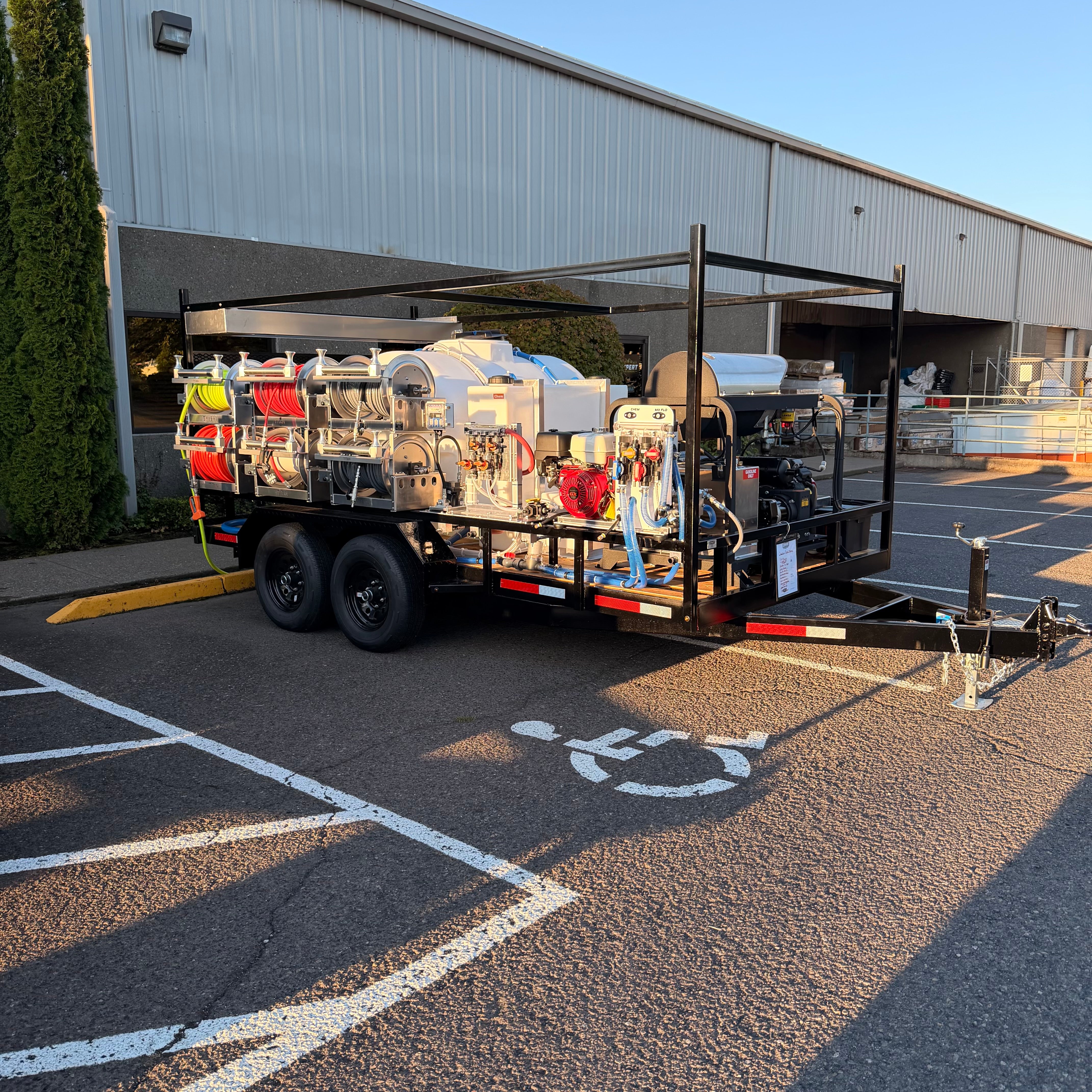 Custom 7x14 Super Duty Pressure Washing Trailer — Hot Water + Triple Soft Wash System