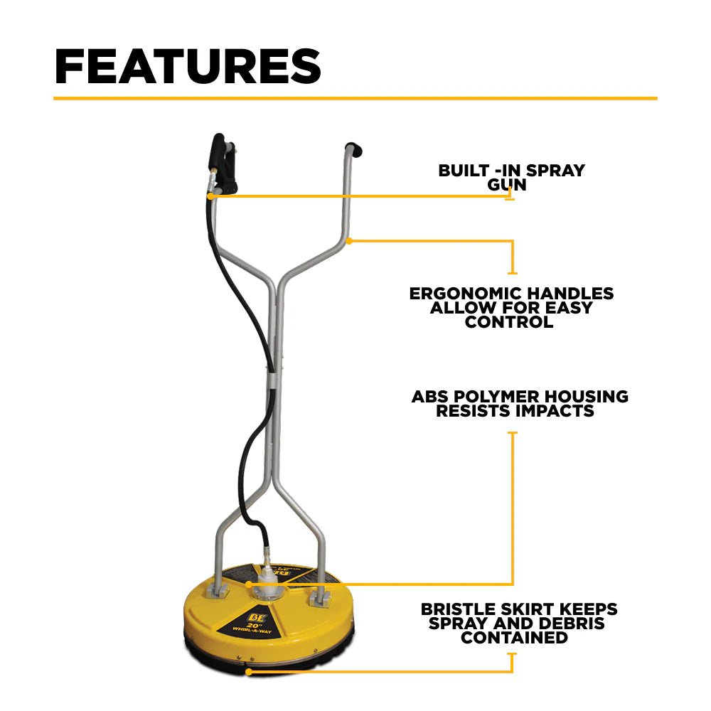 20" Whirl - A - Way Pressure Washer Surface Cleaner - Expert Power Wash