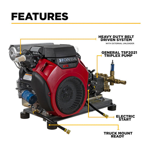 4,000 PSI 8.2 GPM Cold Water Gas Pressure Washer - Expert Power Wash