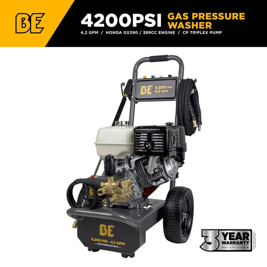 4,200 PSI 4.2 GPM Cold Water Gas Pressure Washer with Honda GX390 Engine and CP Triplex Pump - Expert Power Wash