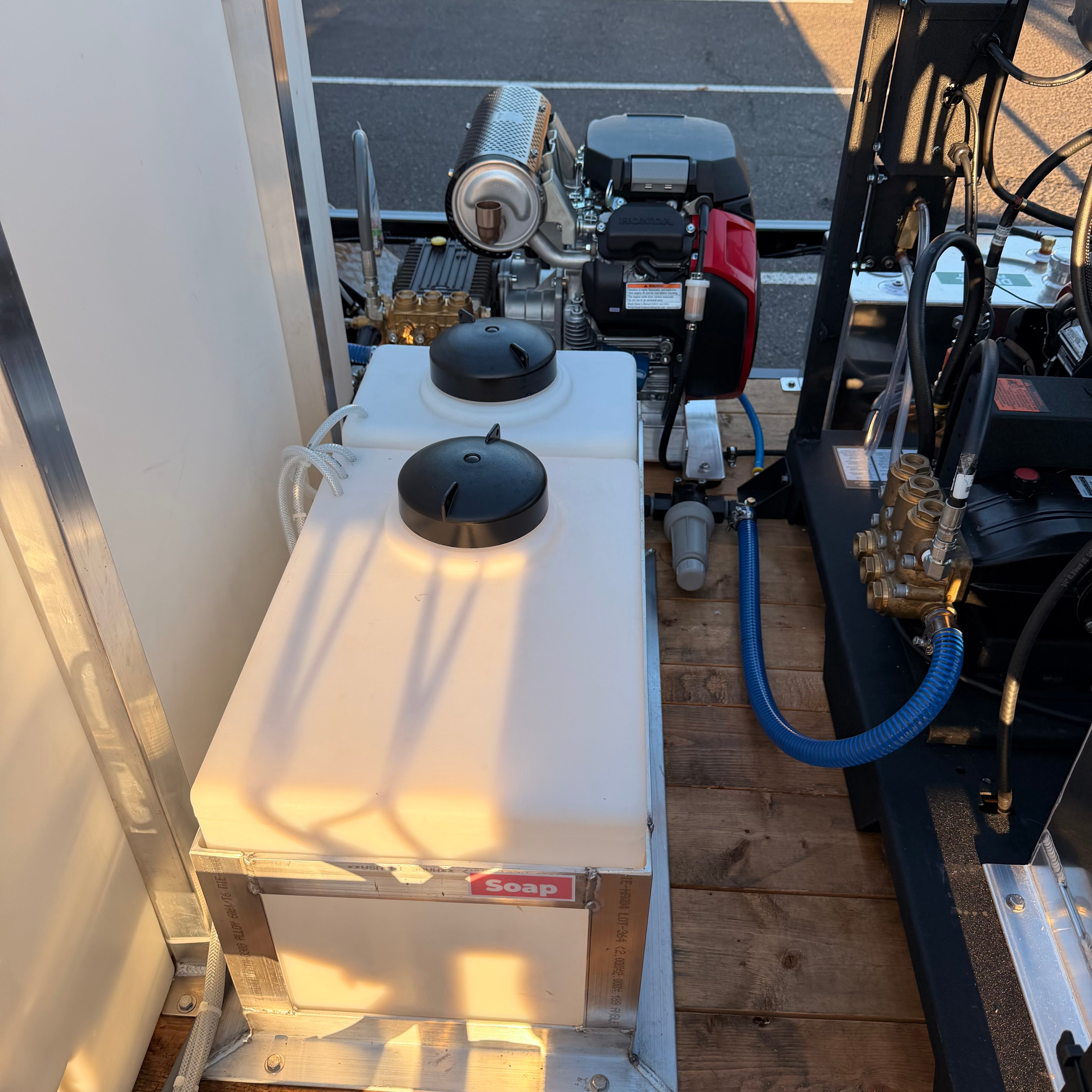 Custom 7x14 Super Duty Pressure Washing Trailer — Hot Water + Triple Soft Wash System