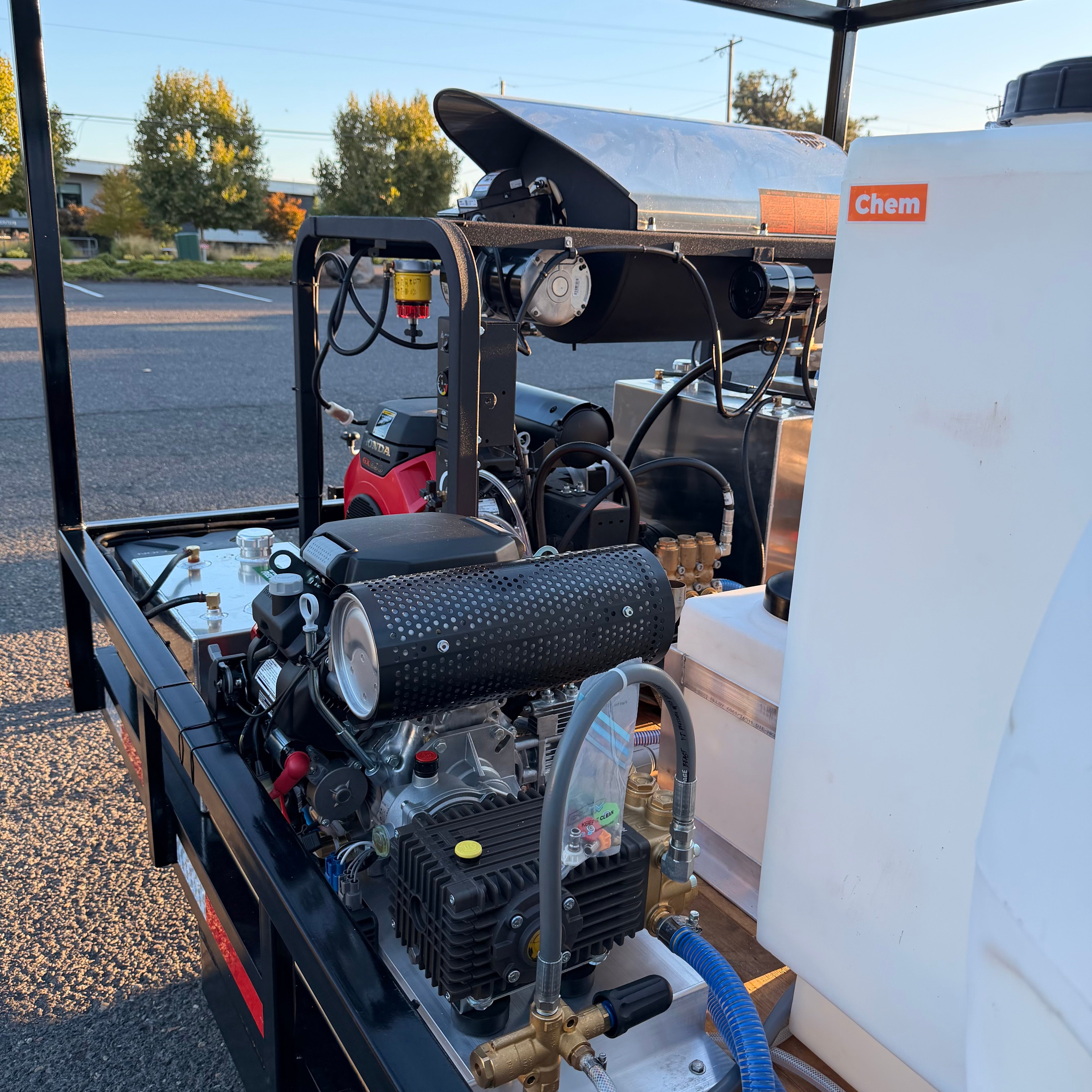 Custom 7x14 Super Duty Pressure Washing Trailer — Hot Water + Triple Soft Wash System