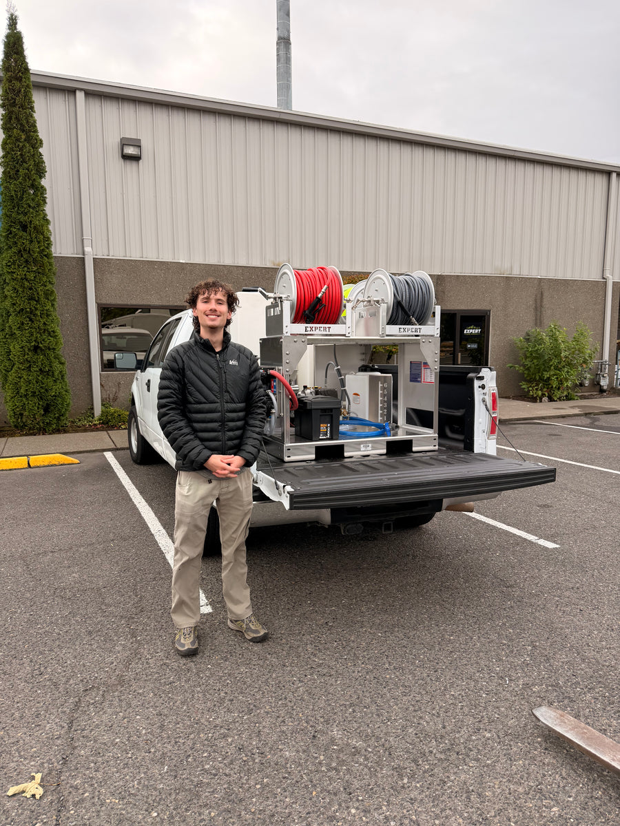 Custom pressure washing skid built by Expert Power Wash
