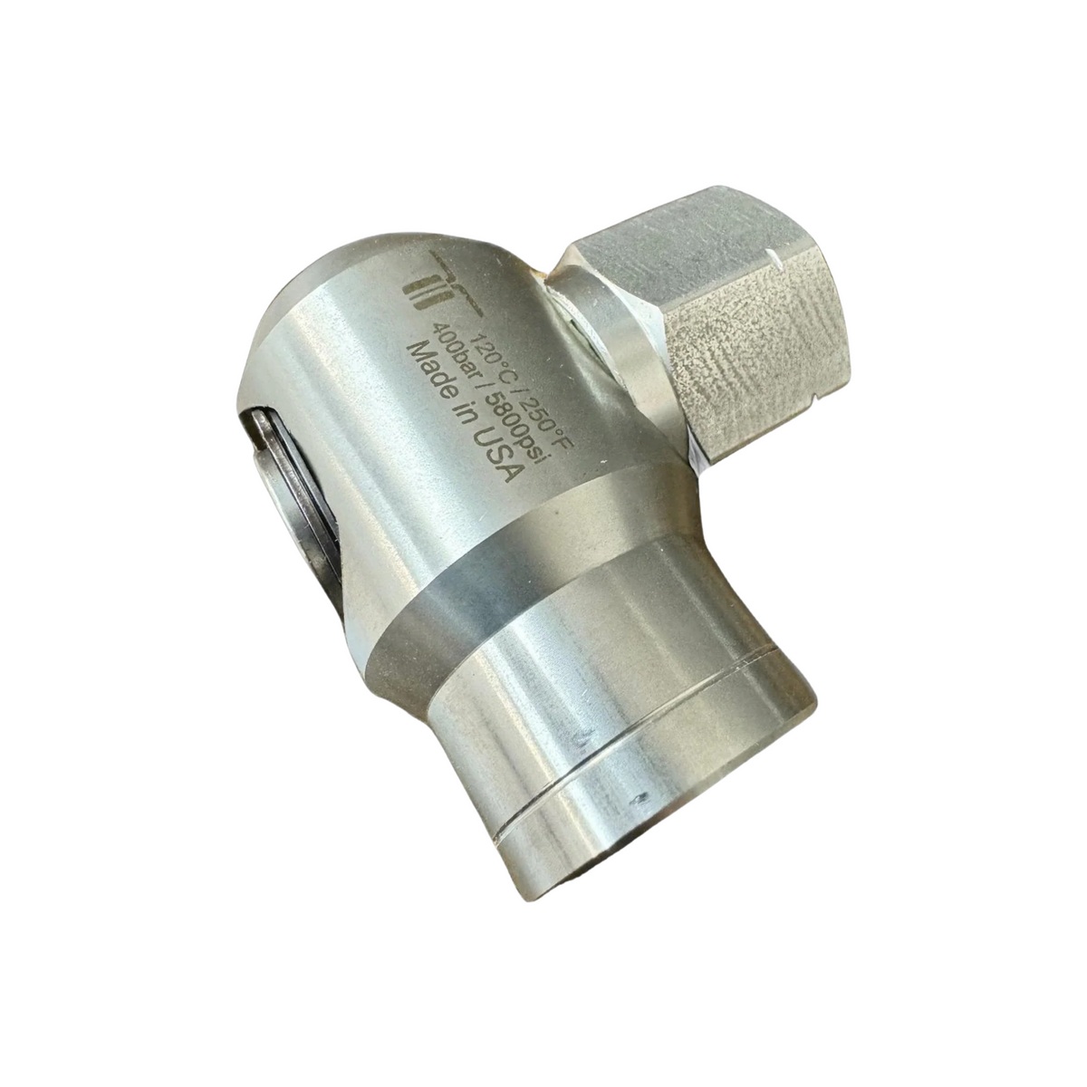 Mosmatic 1/2" 90 FPT x FPT Stainless Steel Hose Reel Swivel