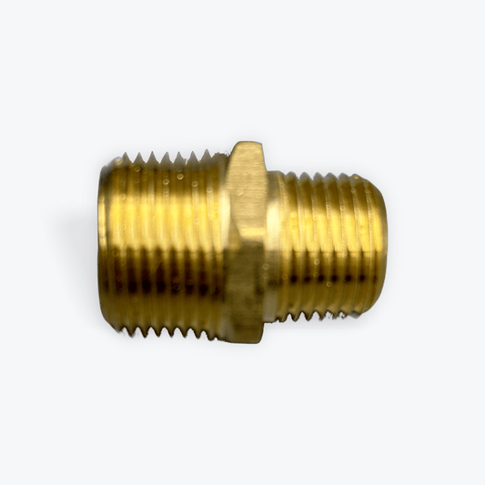 Brass Reducer Nipple Male NPTF X Male NPTF - Expert Power Wash