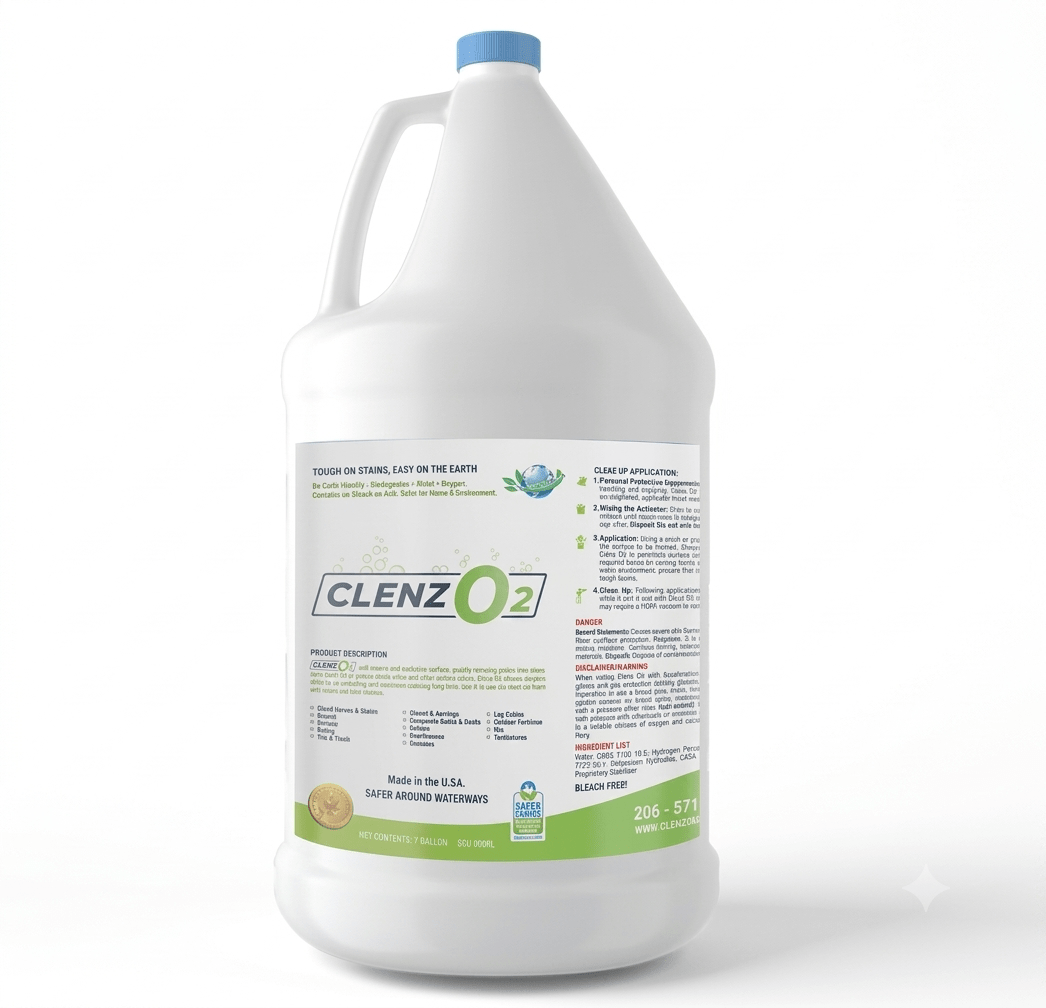 ClenzO2 Wood Cleaner and Bleach Alternative - Expert Power Wash