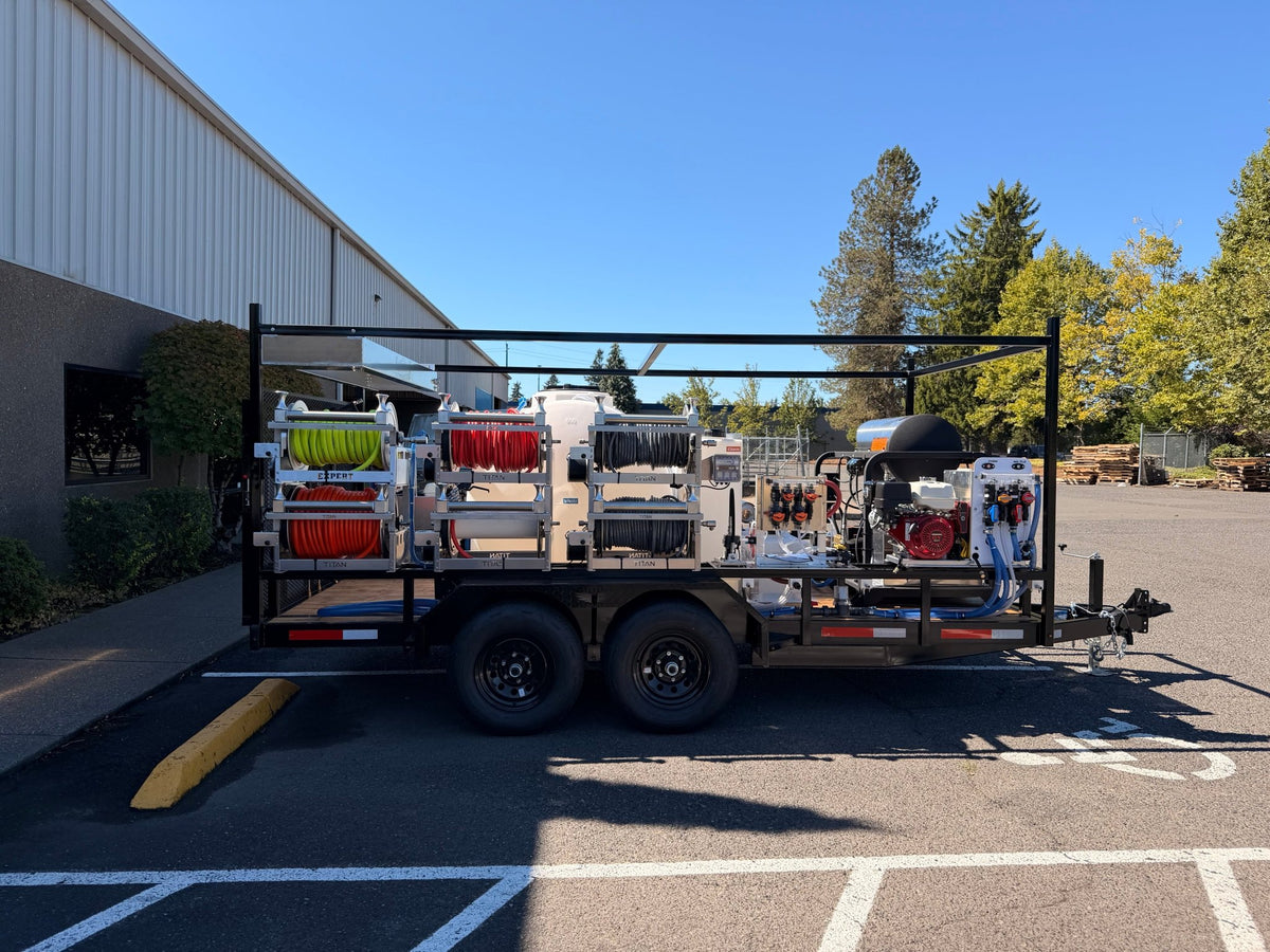 Custom 7x14 Super Duty Pressure Washing Trailer — Hot Water + Triple Soft Wash System - Expert Power Wash