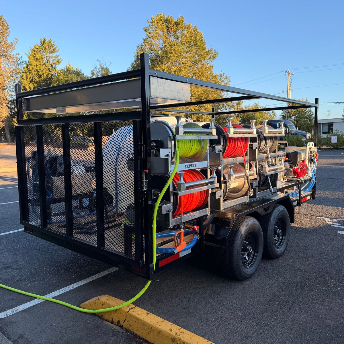 Custom 7x14 Super Duty Pressure Washing Trailer — Hot Water + Triple Soft Wash System - Expert Power Wash