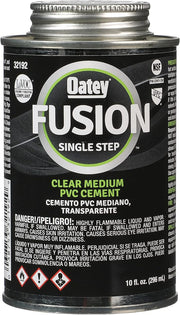 Oatey® FUSION® Single - Step Clear Self - Priming Medium Bodied PVC Cement - Expert Power Wash