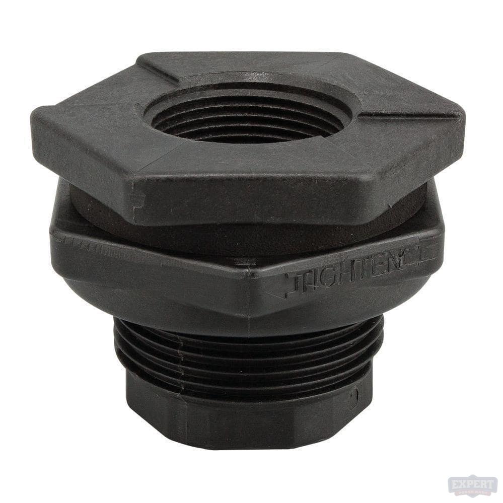 Polypropylene Bulkhead | 1/2" - 1.5' Sizes w/ EPDM Gasket - Pressure Washing Skids