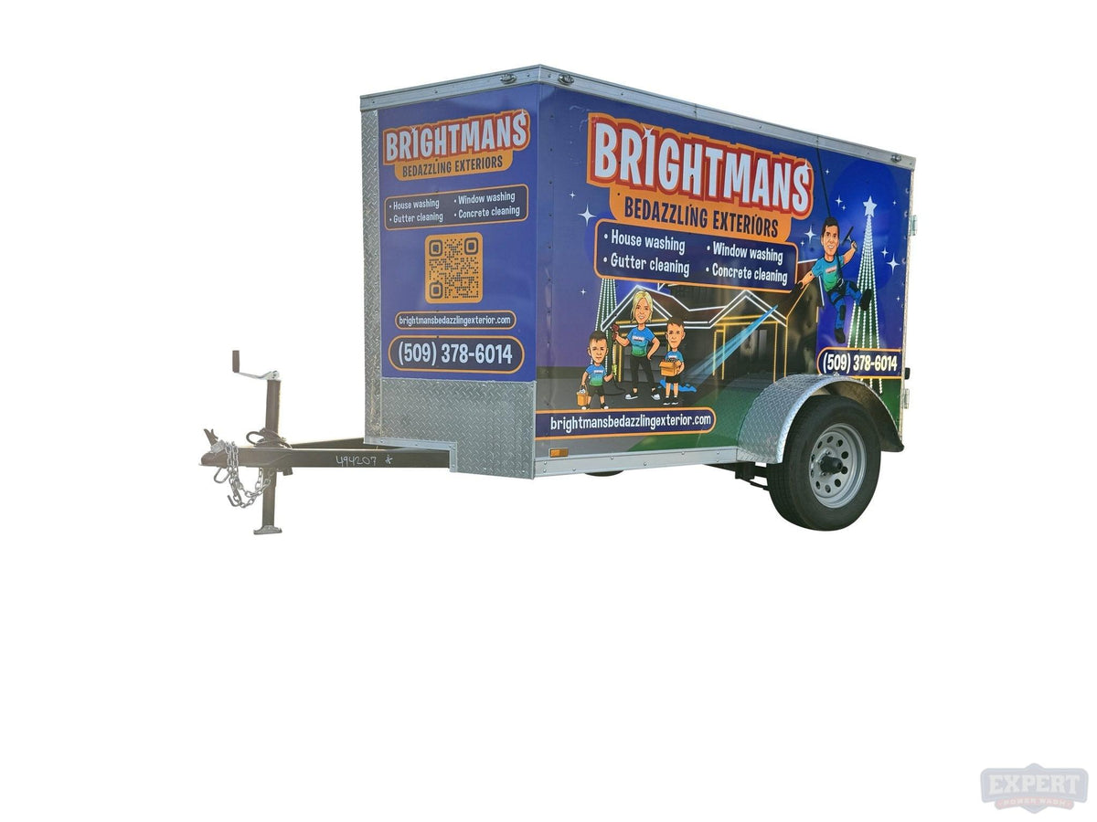 Pressure Washing Mini Enclosed 5x8 Trailer Build - Kyle's Build - Expert Power Wash