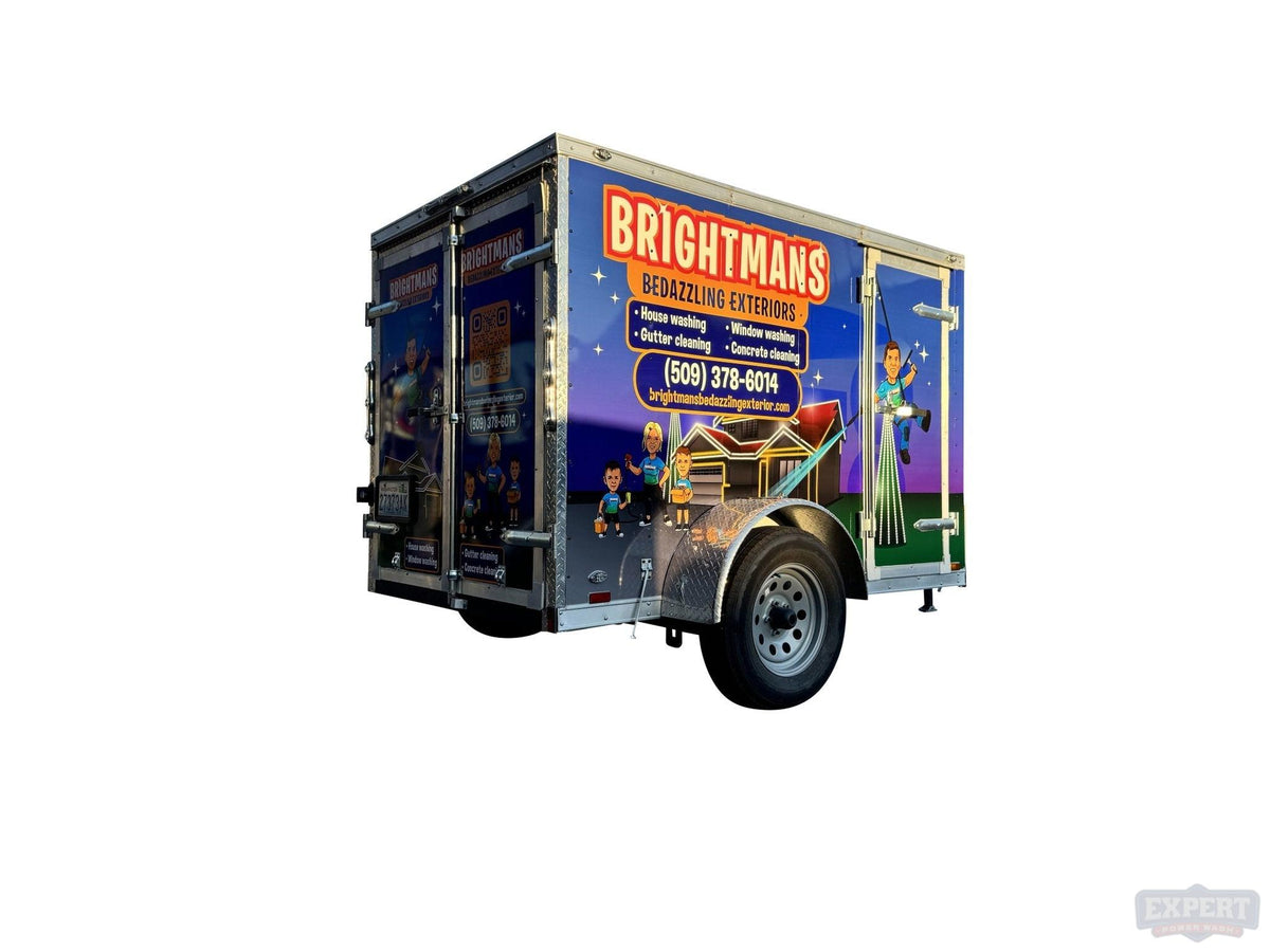 Pressure Washing Mini Enclosed 5x8 Trailer Build - Kyle's Build - Expert Power Wash