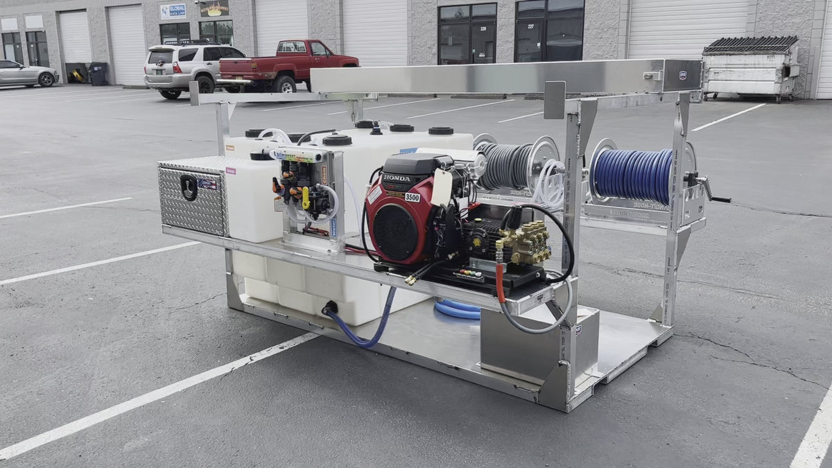 Load video: Pressure Washing and Soft Wash Truck Skid Setup- The Workhorse