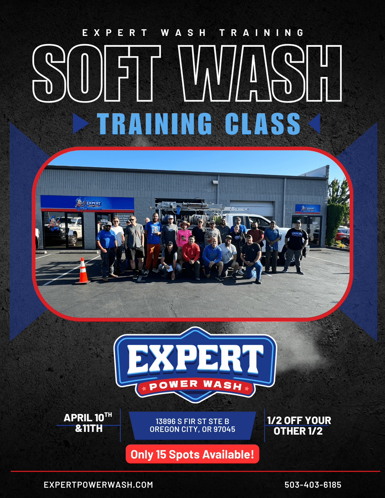 💧Soft Wash 2 Day Class April 10th & 11th - Expert Power Wash